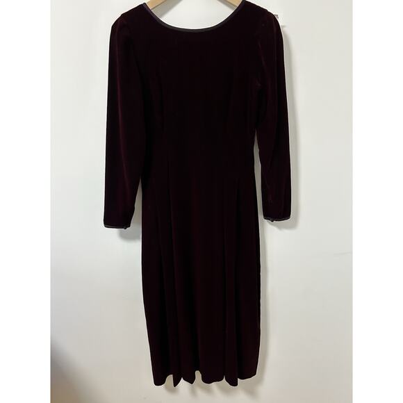 Maggy London Dresses & Skirts - Vintage Prairie Cottage Velvet Steampunk Midi‎ Dress Long Sleeve Maggy London 6